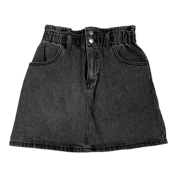 Gianni Bini Denim Skirt Black Jean Mini Festival summer Grunge Emo S Small - Picture 1 of 5